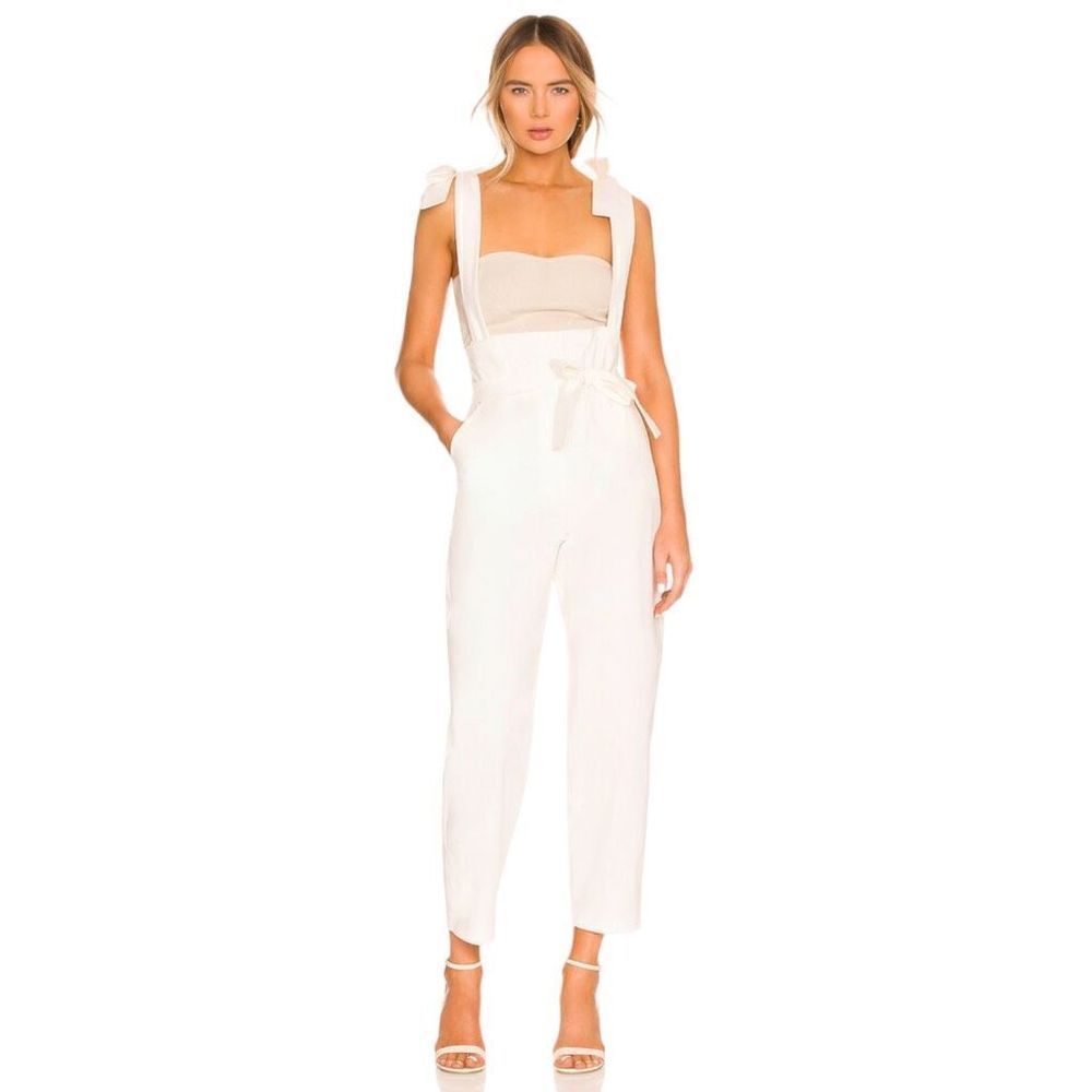 SELMACILEK Canvas Salopet Pants in Ecru‎